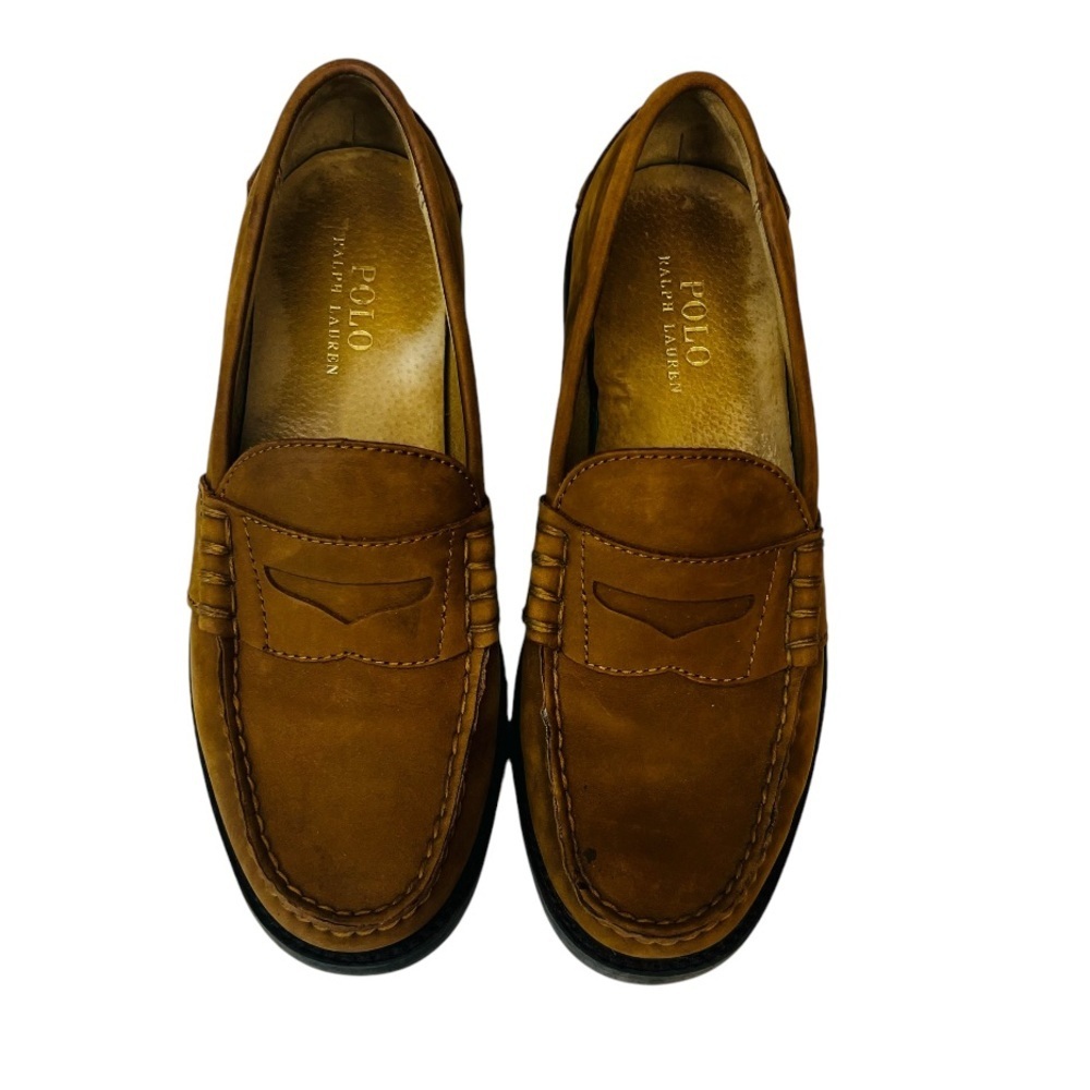 Ralph Lauren‎ Tan Suede Kennith Slip On Loafers Size 8.5D
